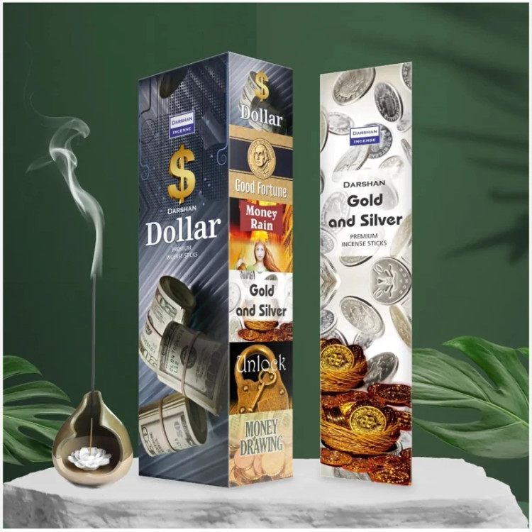 عود خوشبوکننده رایحه طلا و نقره(Gold and Silver) برند دارشان( Darshan)