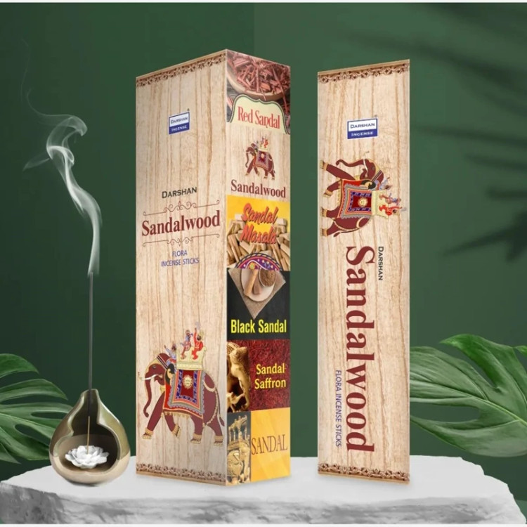 عود خوشبوکننده رایحه چوب صندل(Sandalwood) برند دارشان( Darshan)