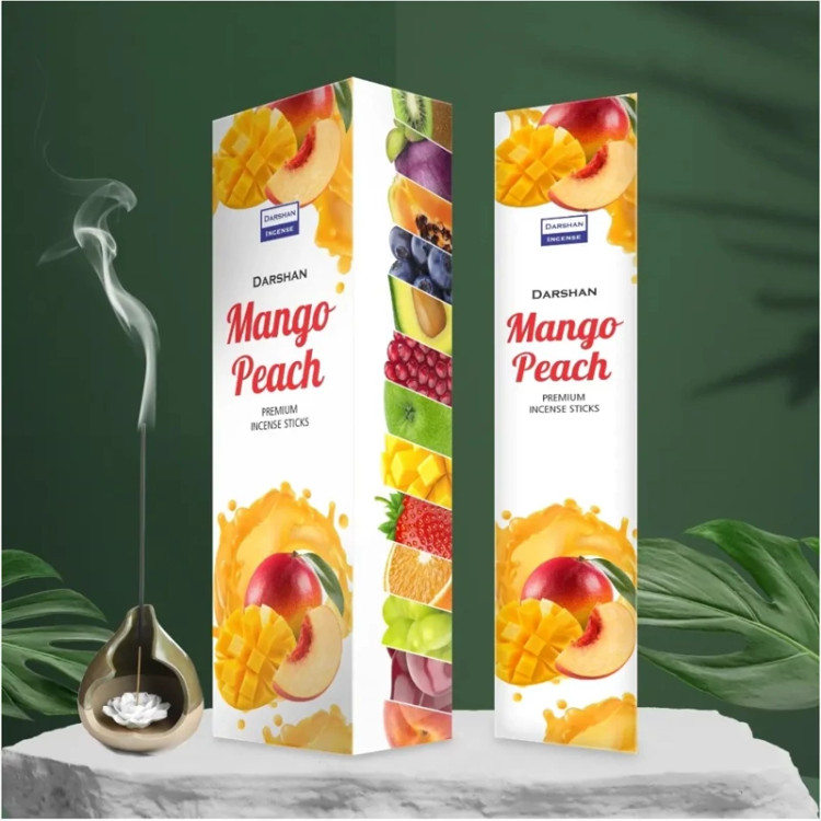عود خوشبوکننده رایحه انبه هلو(Mango Peach) برند دارشان( Darshan)