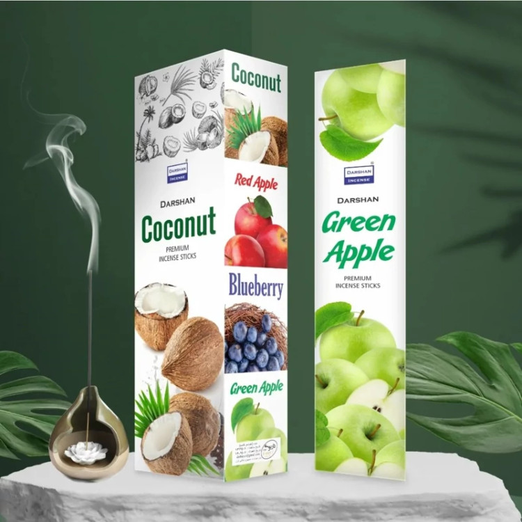 عود خوشبوکننده رایحه سیب سبز(Green Apple) برند دارشان( Darshan)