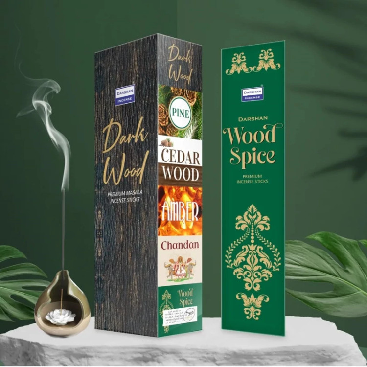 عود خوشبوکننده رایحه وود اسپایس(Wood Spice ) برند دارشان( Darshan)