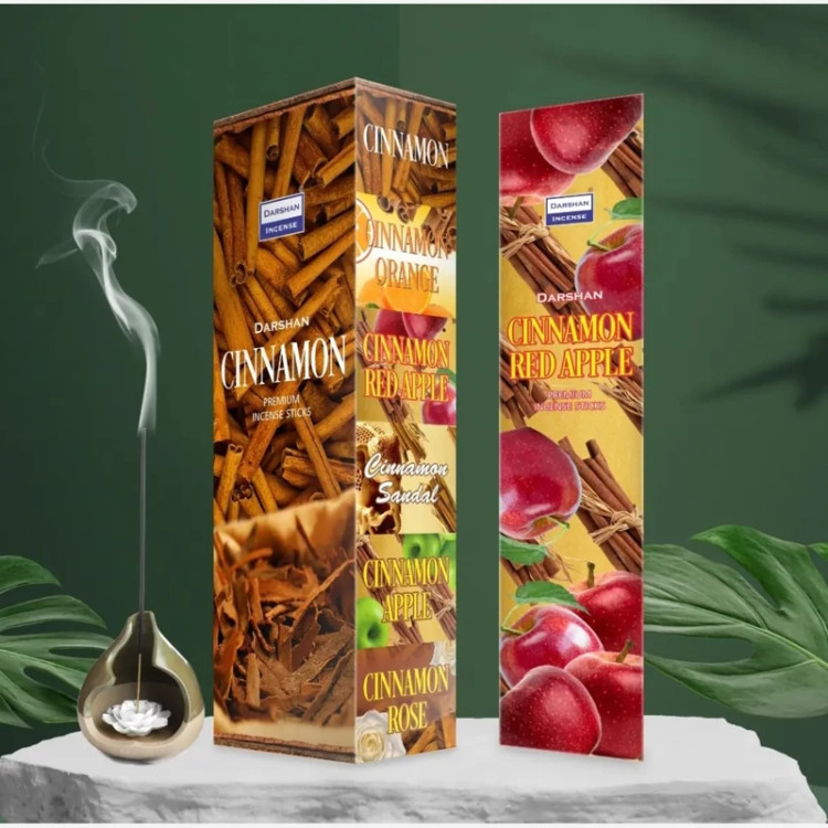 عود خوشبوکننده رایحه سیب قرمز دارچین( Red Apple Cinnamon) برند دارشان( Darshan)