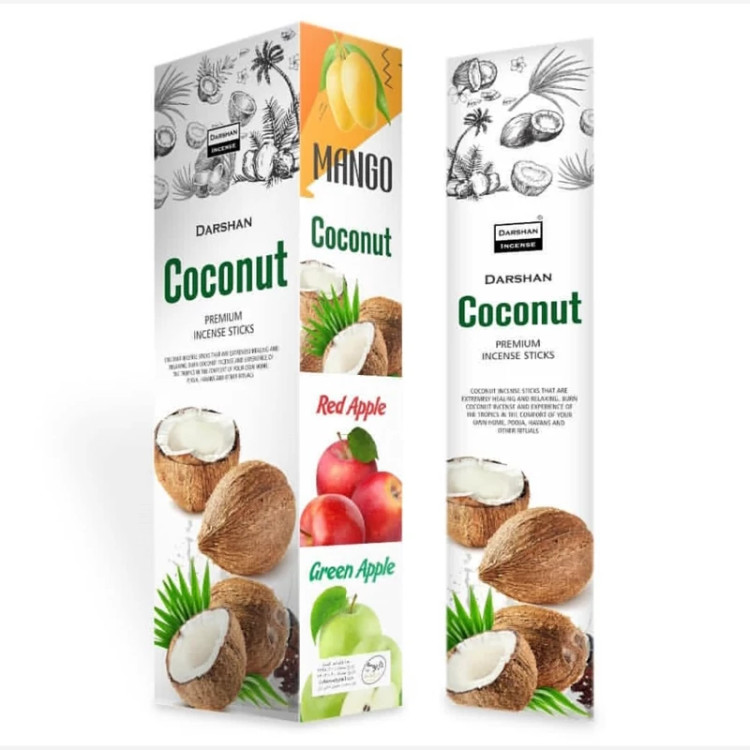 عود خوشبوکننده رایحه نارگیل(Coconut) برند دارشان( Darshan)