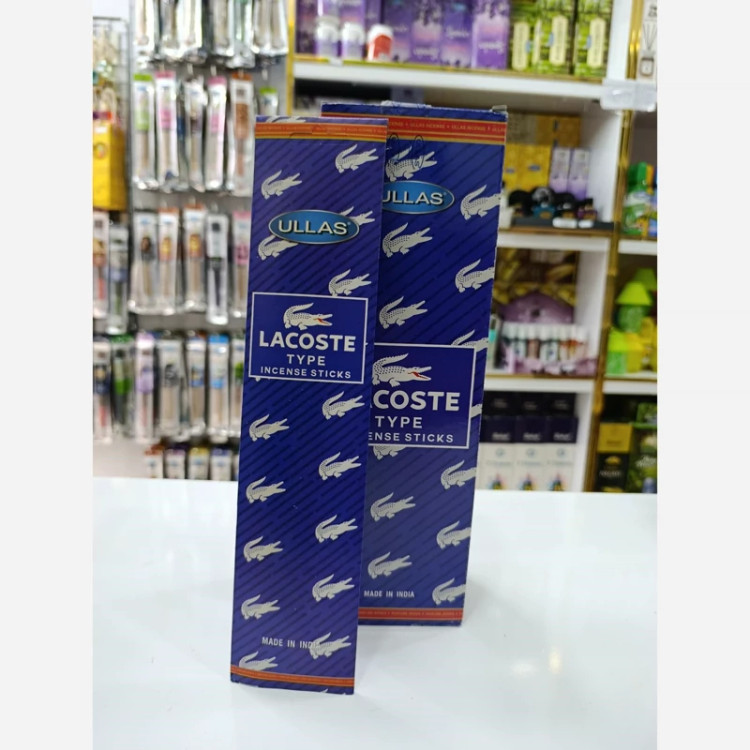 عود پاکتی رایحه لاکوست آبی(Lacoste Blue ) برند Ullas باکس 12 تایی