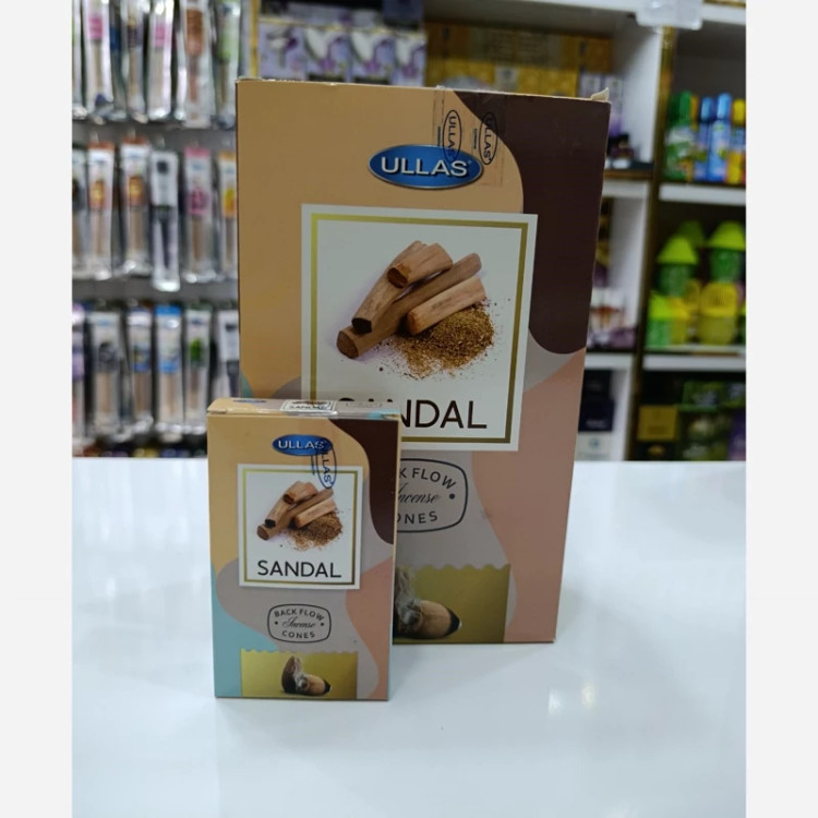 عود آبشاری رایحه چوب صندل(Sandal ) برند Ullas باکس 12 عددی