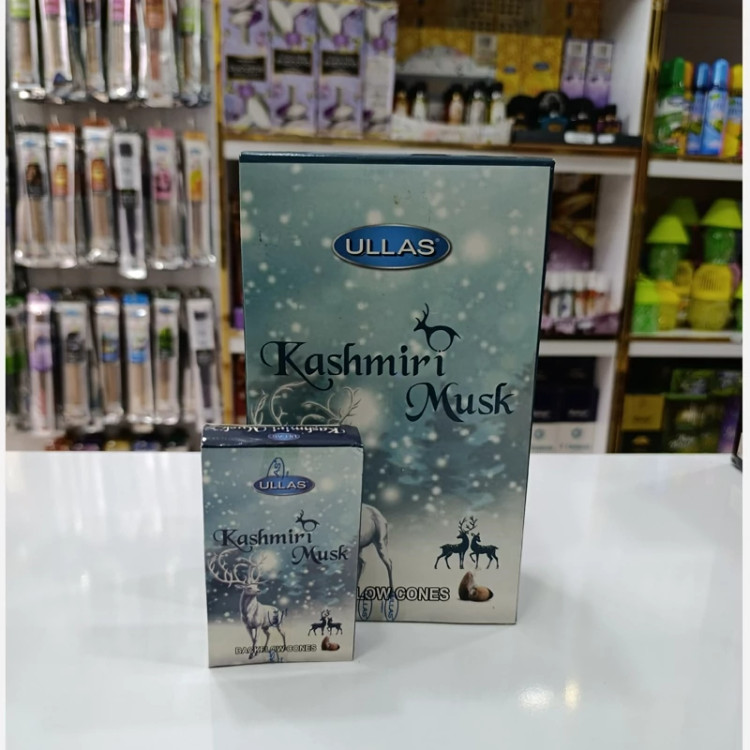 عود آبشاری رایحه مشک کشمیری(Kashmiri Musk) برند Ullas باکس 12 عددی