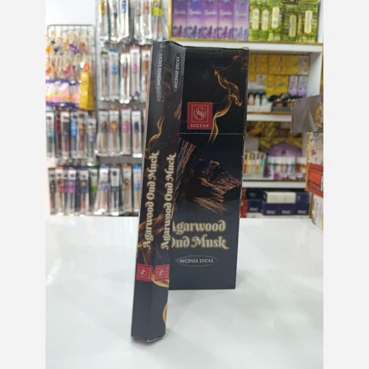عود خوشبوکننده رایحه آگاروود عود مشک( Agarwood Oudh Musk) باکس 6 بسته ای