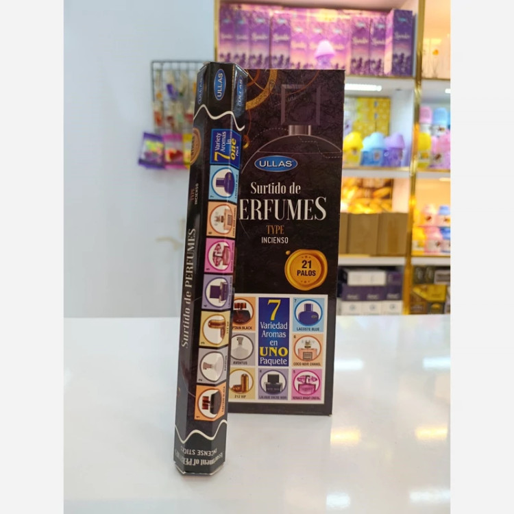 عود خوشبوکننده رایحه هفت رایحه ادکلنی(Assortment of Perfumes) باکس 6 بسته ای