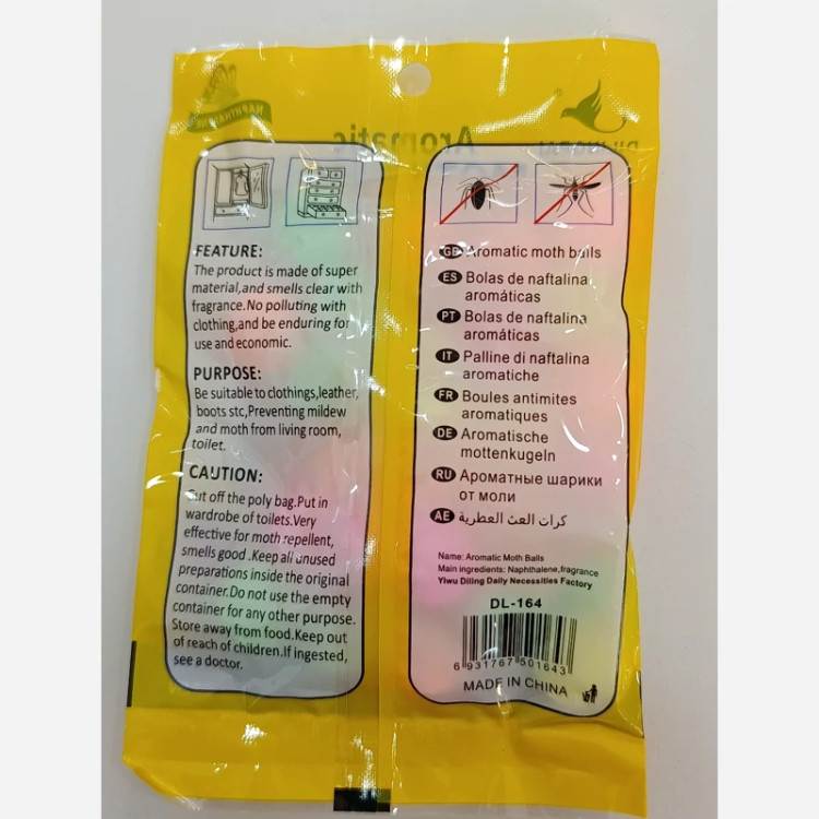 نفتالین قرصی معطر 100 گرمی با رایحه لیمو(lemon)