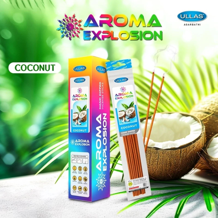 عود آروما اکسپلوژن(Aroma Explosion ) برند Ullas رایحه نارگیل(Coconut)
