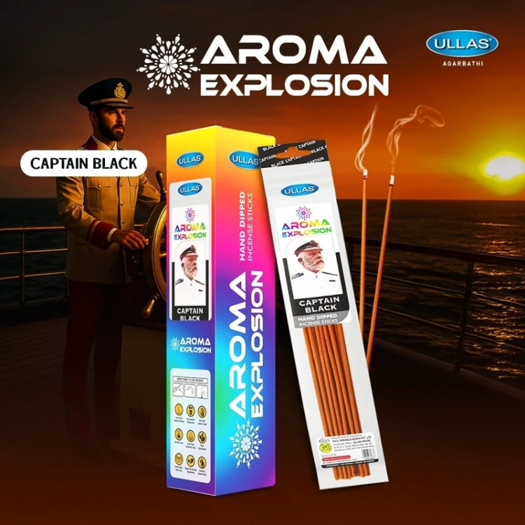 عود آروما اکسپلوژن(Aroma Explosion ) برند Ullas رایحه کاپیتان بلک(Captain Black)