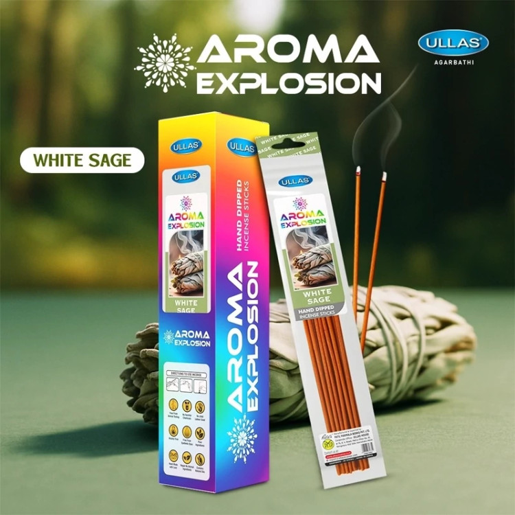 عود آروما اکسپلوژن(Aroma Explosion ) برند Ullas رایحه مریم گلی( White Sage)