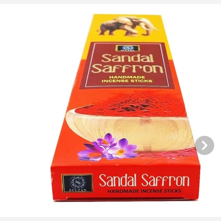 عود دستساز صندل زعفران( Sandal Saffron)،عمده، پک 12 بسته ای