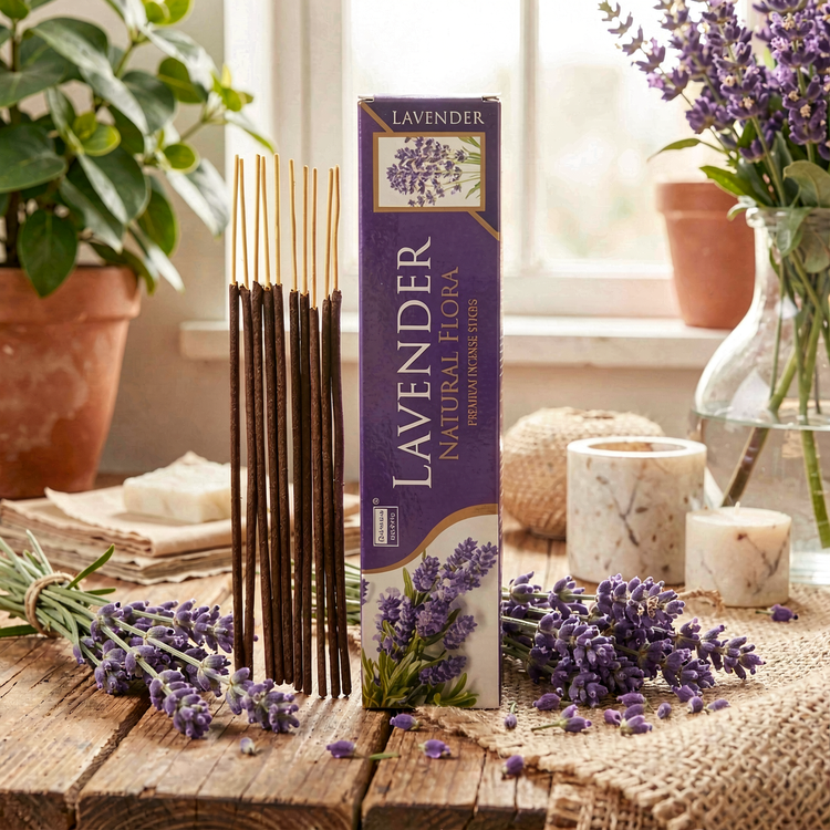 عود دستساز 25 گرمی لوندر(Lavender) برند دارشان(Darshan)، عمده پک 20 بسته ای