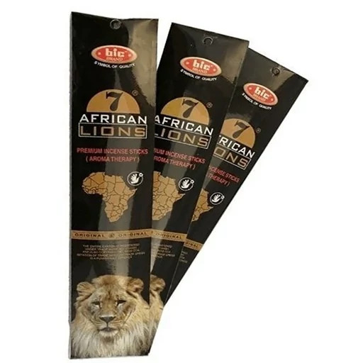 عود هفت شیر آفریقایی(7 African Lions) برند BIC، عمده، پک 48 بسته ای