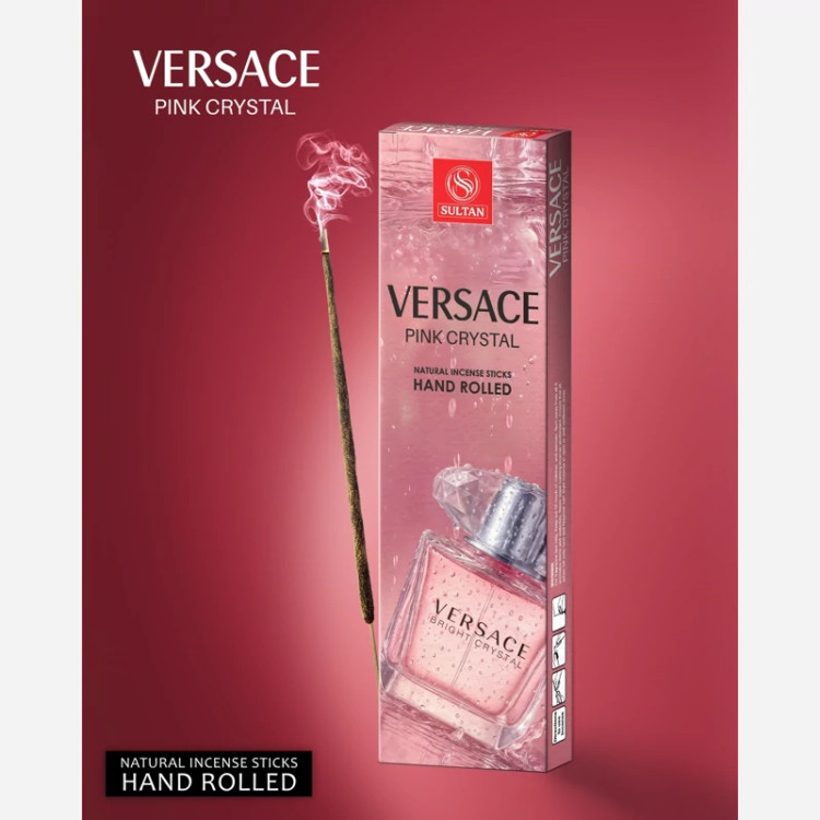 عود دستساز ورساچ صورتی(Versace bright Crystal)،عمده، پک 12 بسته ای