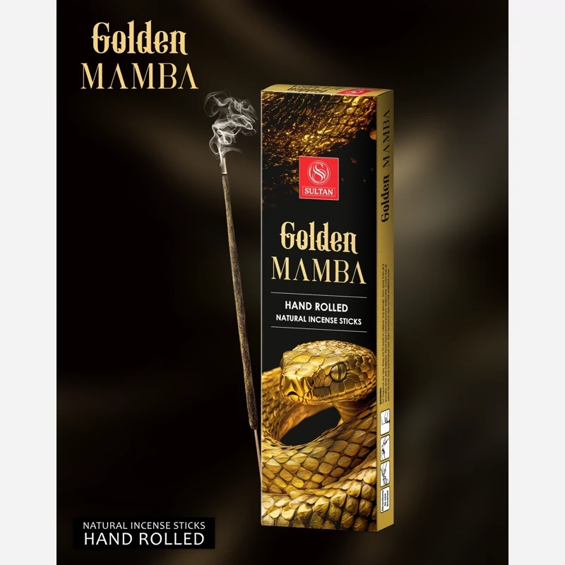 عود دستساز گلدن مامبا( Golden Mamba )، عمده، پک 12 بسته ای